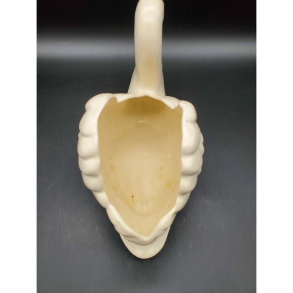 Mid-Century Modern Large Swan Planter 7" Tall Bisque Color Ceramic - Picture 7 of 12